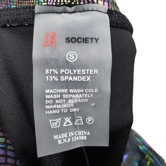 Forever 21 LA Society Womens Black Iridescent Snake Print Leggings Size S NWT - Picture 5 of 6